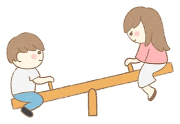 シーソーのイラスト